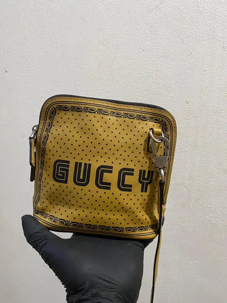 Slingbag mini gucci sega yellow leather unik good quality