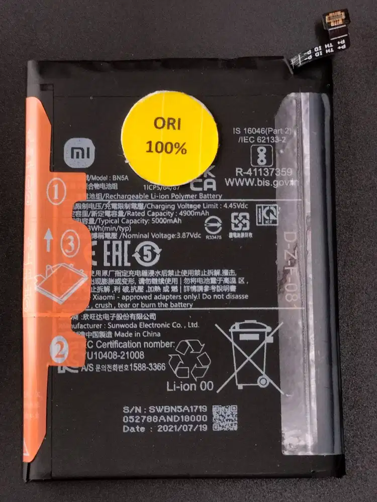 Baterai Xiaomi Redmi 10 / Redmi Note 10 5G Baterai POCO M3 PRO 5G BN5A