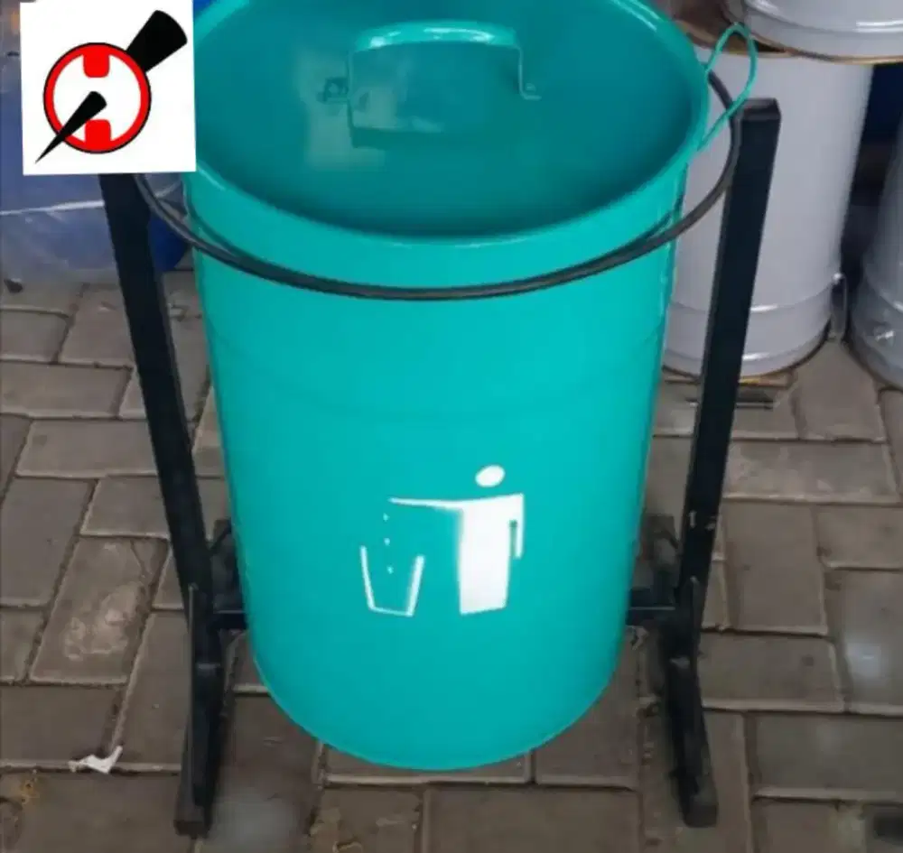 Tong sampah drum single 70 liter