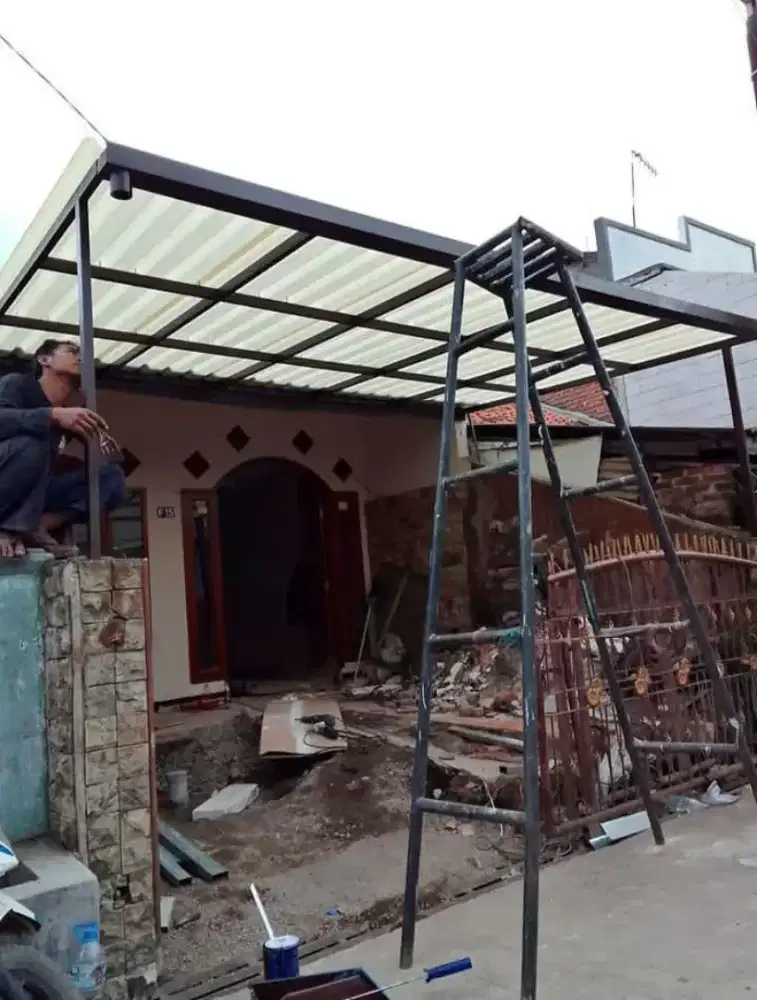 011 kanopi atap upvc alderon double layer