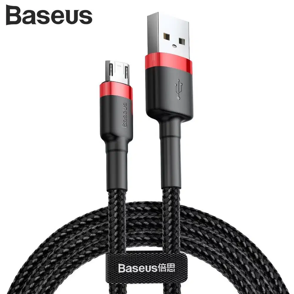 Kabel Data USB To Micro 2.4A Charger | Baseus Original | Casan HP