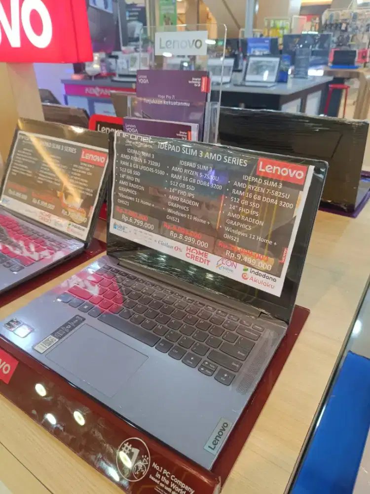 Lenovo Ideapad slim 3 amd series, cash dan cicilan pasti ringan