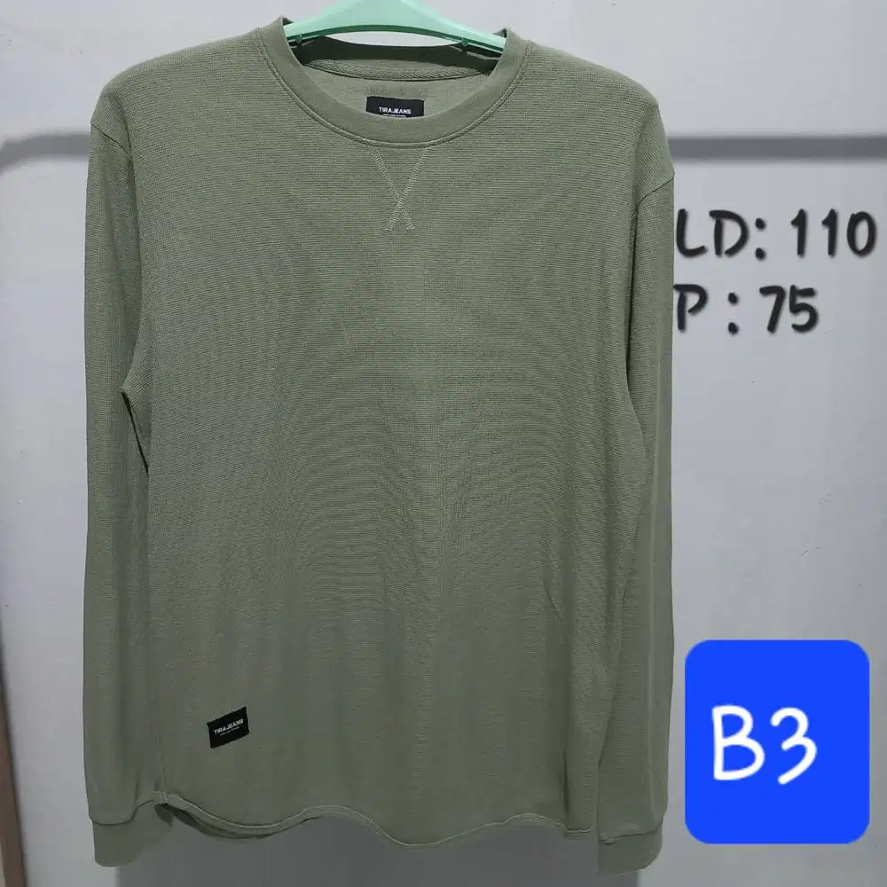 kaos lengan panjang pria TIRAJEANS