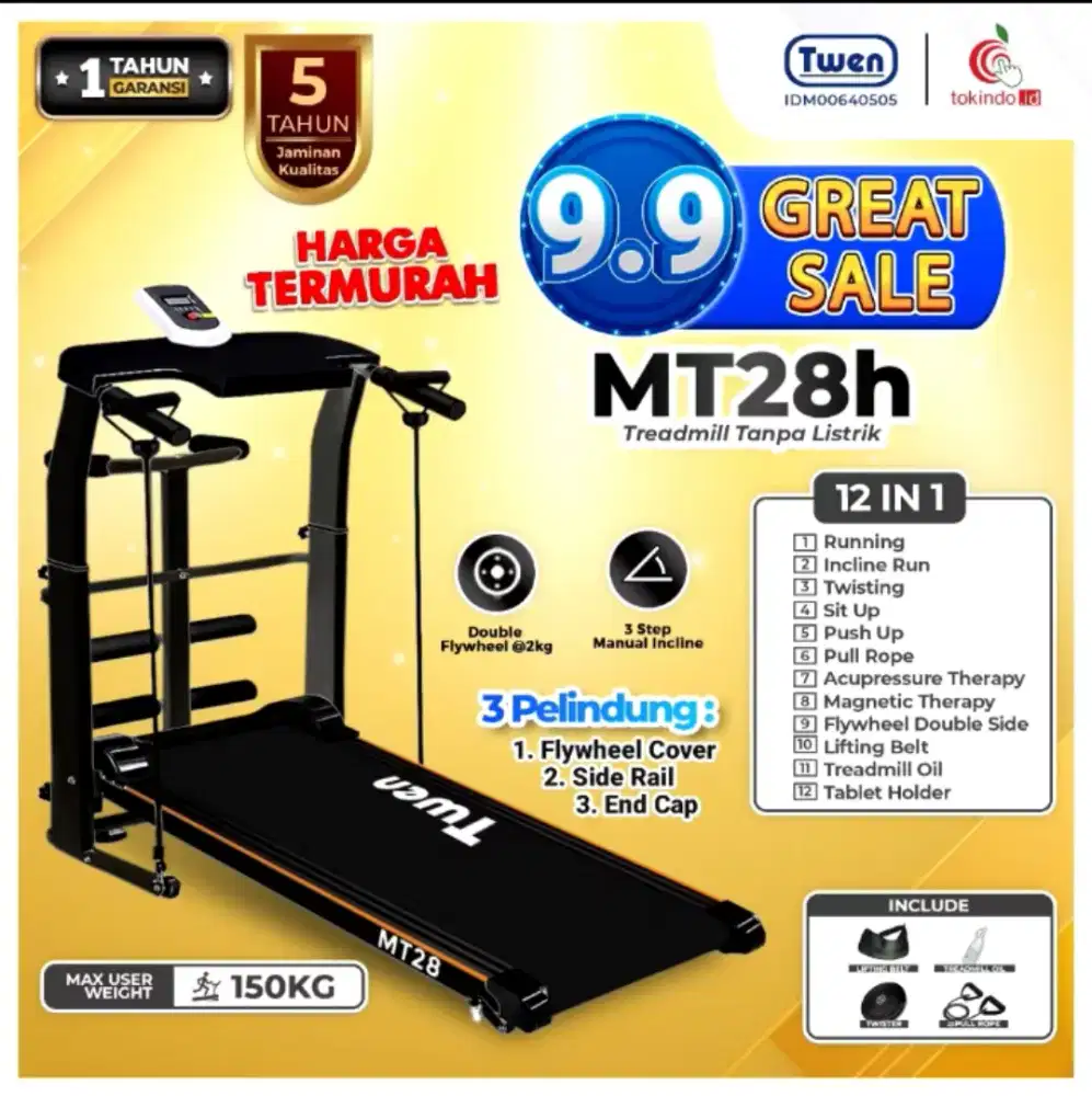 Treadmill Manual Multifungsi Murah