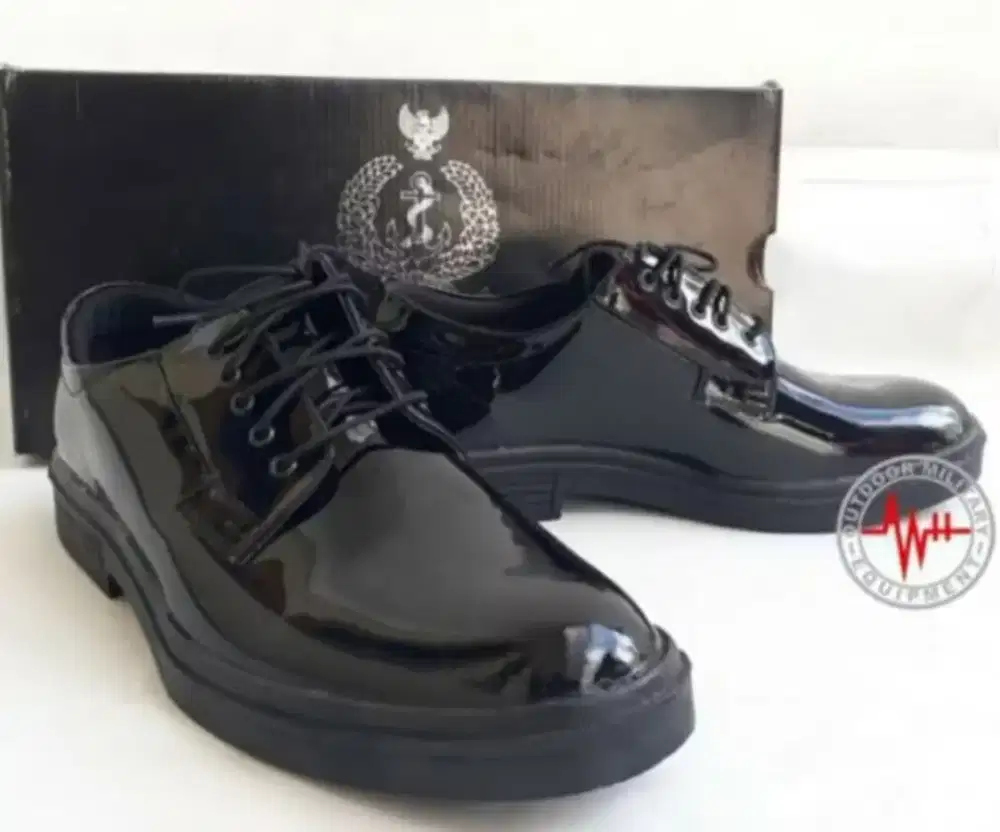 Sepatu model Bocorocco hitam untuk jatah TNI AD AL  pdh dinas harian