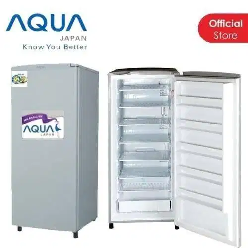 FREEZER SANYO AQUA AQF-S6 (6 RAK) FREEZER STANDING  EX DISPLAY