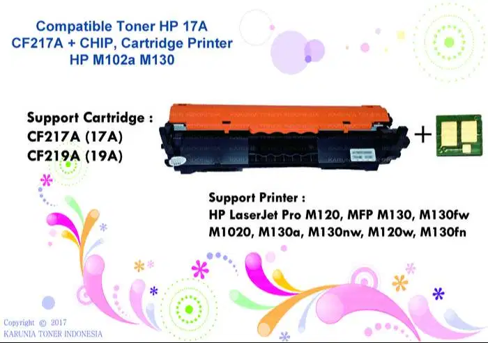Compatible Toner HP 17A CF217A + CHIP Cartridge Printer HP M102a M130