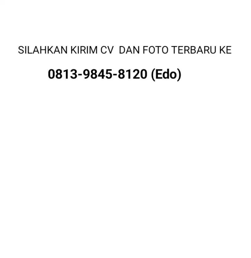 Dibutuhkan Segera Waitress/Server buat di Bar
