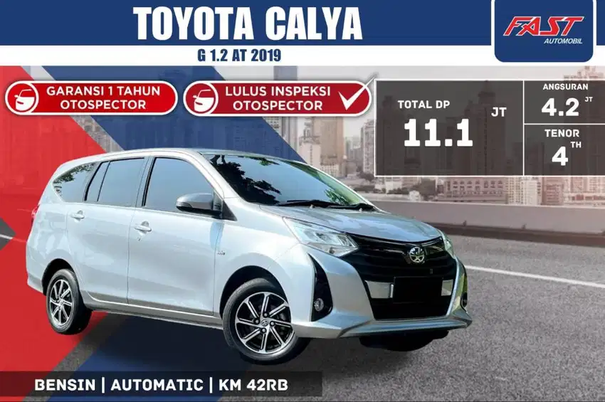TOYOTA CALYA G 2019 1.2 AT LOW KM.42RB& PAJAK PANJANG #F4ST
