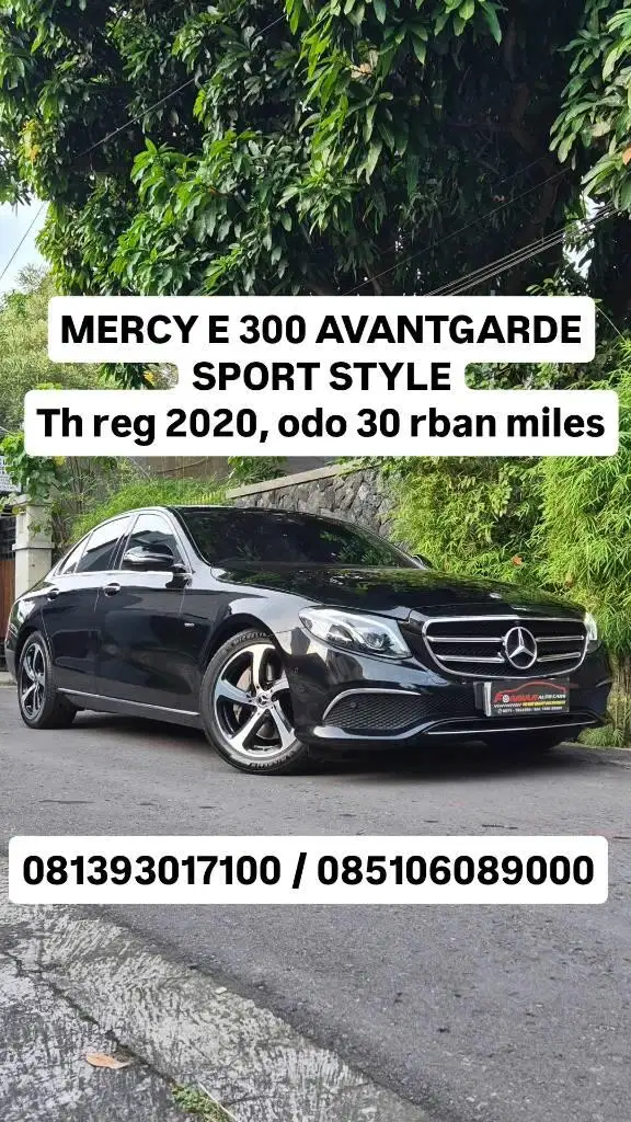 MERCY E300 AVANTGARDE SPORT STYLE
Th Reg : 2020, odo 30 rb an miles