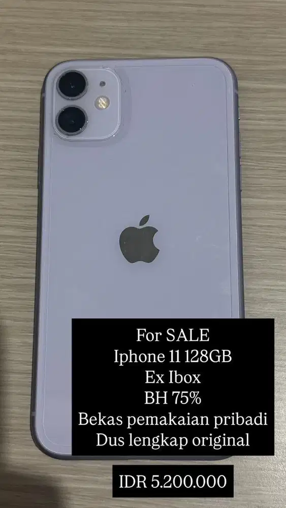 IPHONE 11 128GB EX IBOX BEKAS SURABAYA
