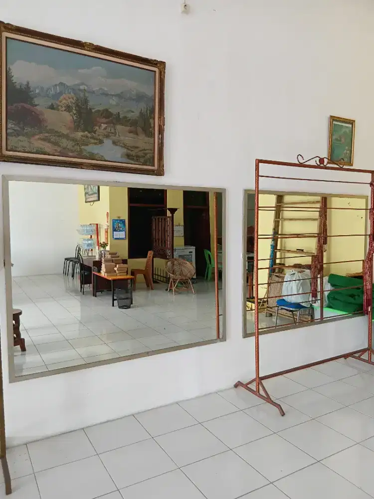 jual kaca make up / gym / senam ukuran 2m x 1.5m tebal 5 milli top.