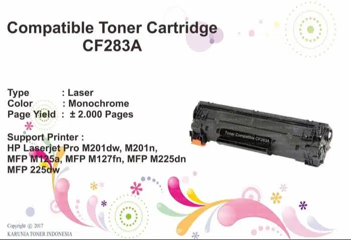 Compatible Toner Cartridge HP Cf283A / 83A HP Laserjet Compatible