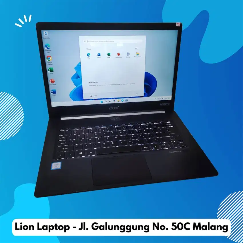 RINGAN&SLIM RAM 16GB i7 gen8 SSD 256GB Acer Travelmate X514 [26|06]