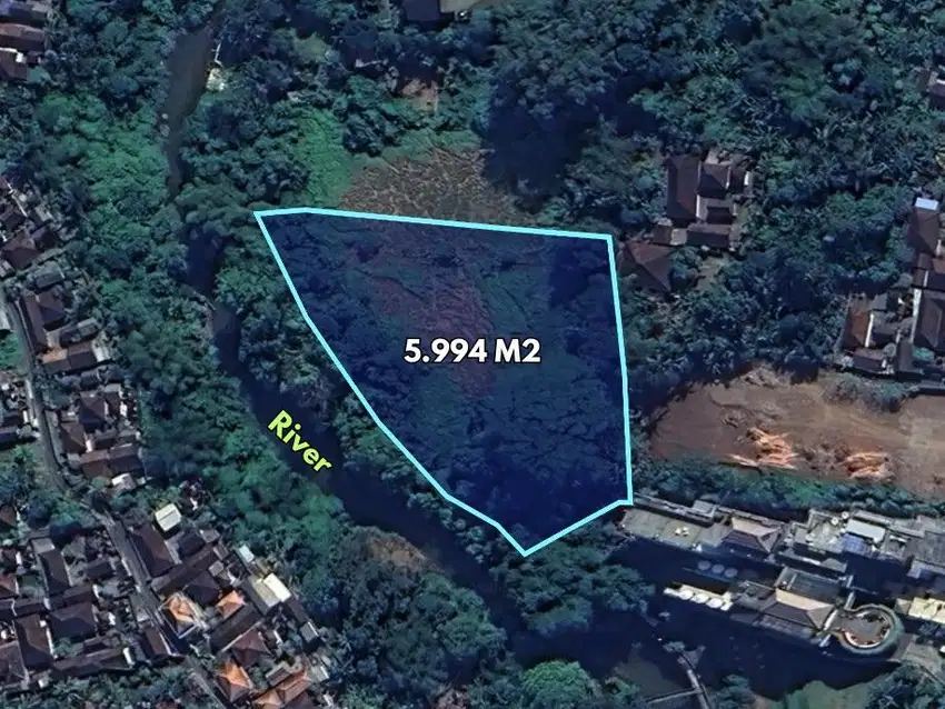 5994 sqm riverfront land for sale in Lodtunduh, Bali