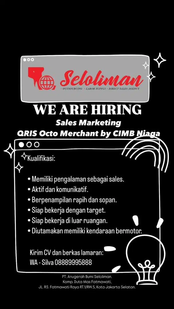 Sales Canvasing QRIS Octo Mercant by CIMB Niaga