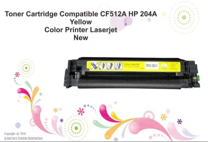 Toner Cartridge Compatible CF512A HP 204A Yellow Color Printer Laser