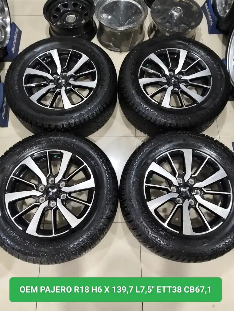 FS VELG OEM PAJERO SPORT R18 + BAN BRIDGESTONE DUELER HT 265/60/18