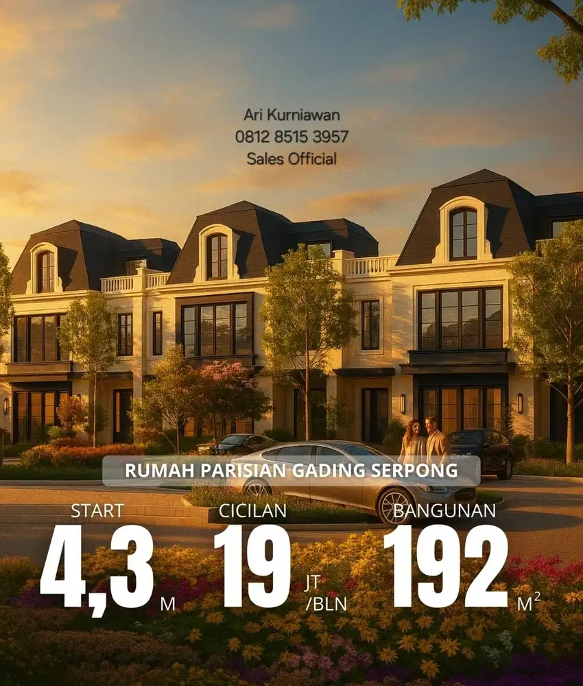 Cluster BELLEFONT summarecon serpong include lift 4,2man DP RINGAN!