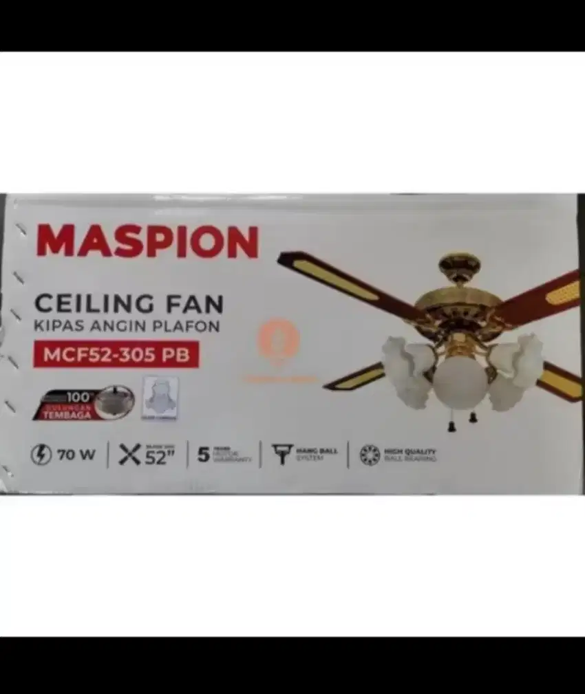 uchida ceiling fan 5 lampu 52 inch