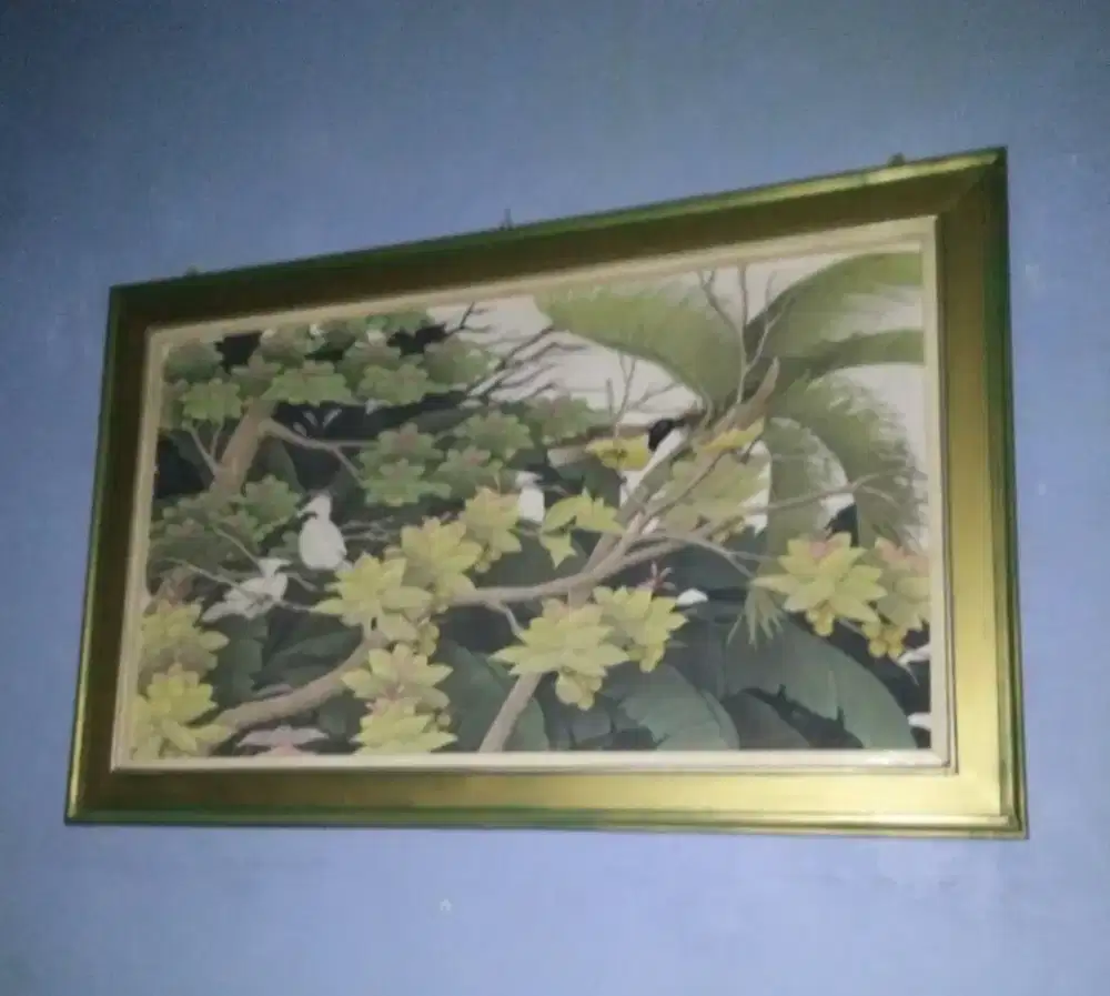 Lukisan Jalak Bali  Asli Ubud Bali