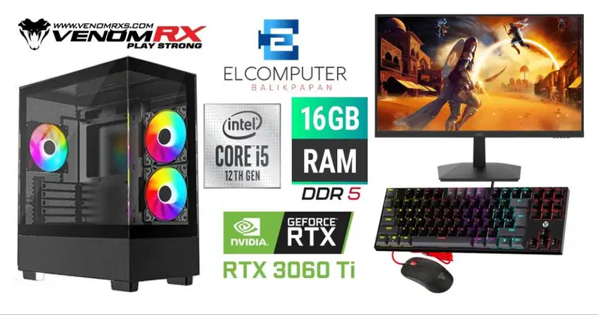 PC FULSET CORE i5 GEN 12 | RTX 3060 Ti | RAM 16GB DDR5 | NVME 512GB