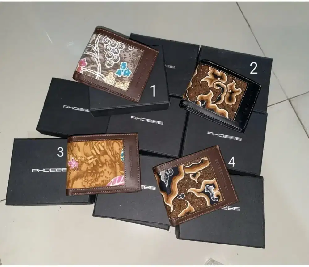 Dompet lipat batik kulit pria