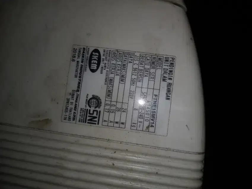 Kipas ac/Indoor ac daikin tanpa evap FTNE15MV14