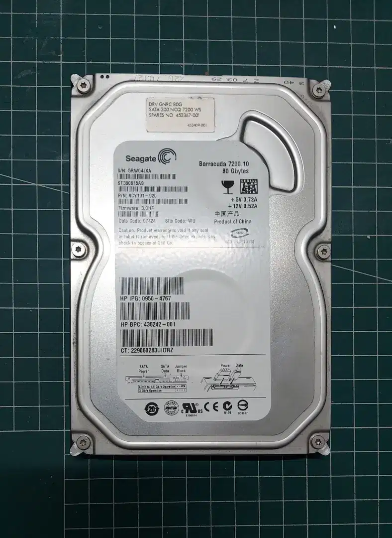 Hardisk 80G normal mulus