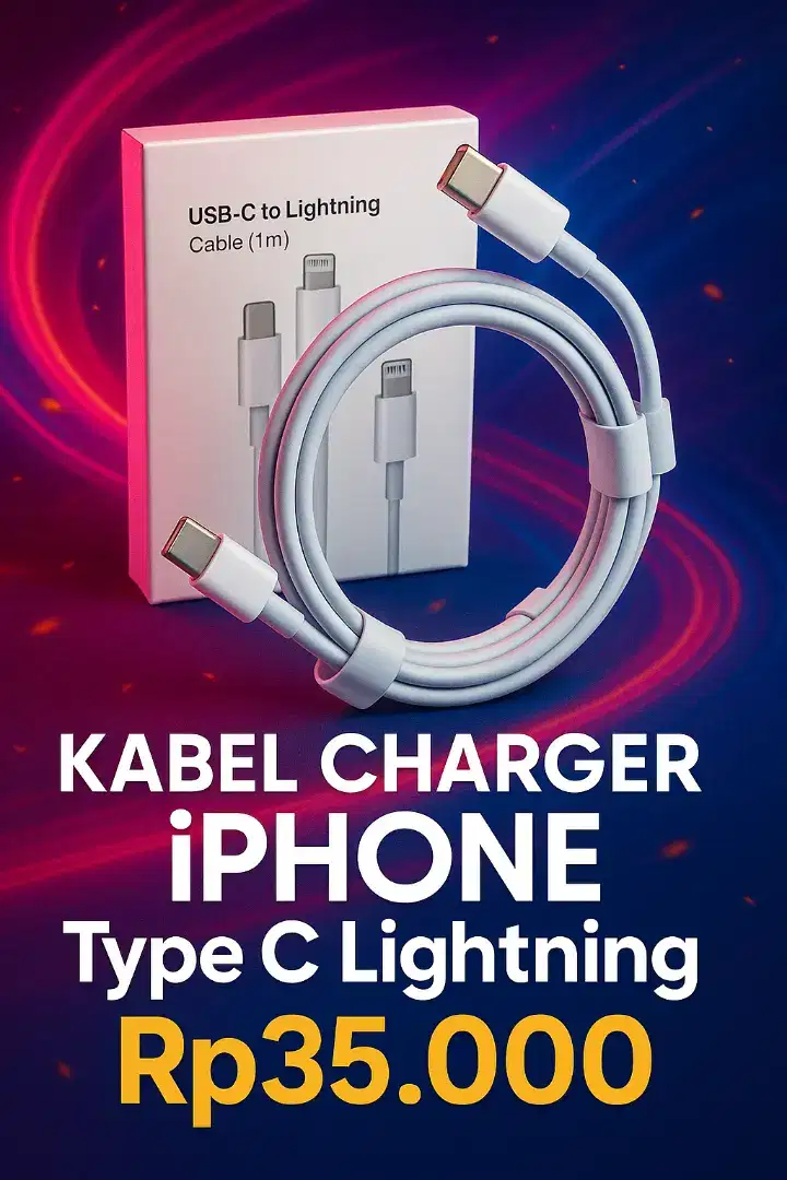 Kabel Data Charger iPhone Type-C to Lightning