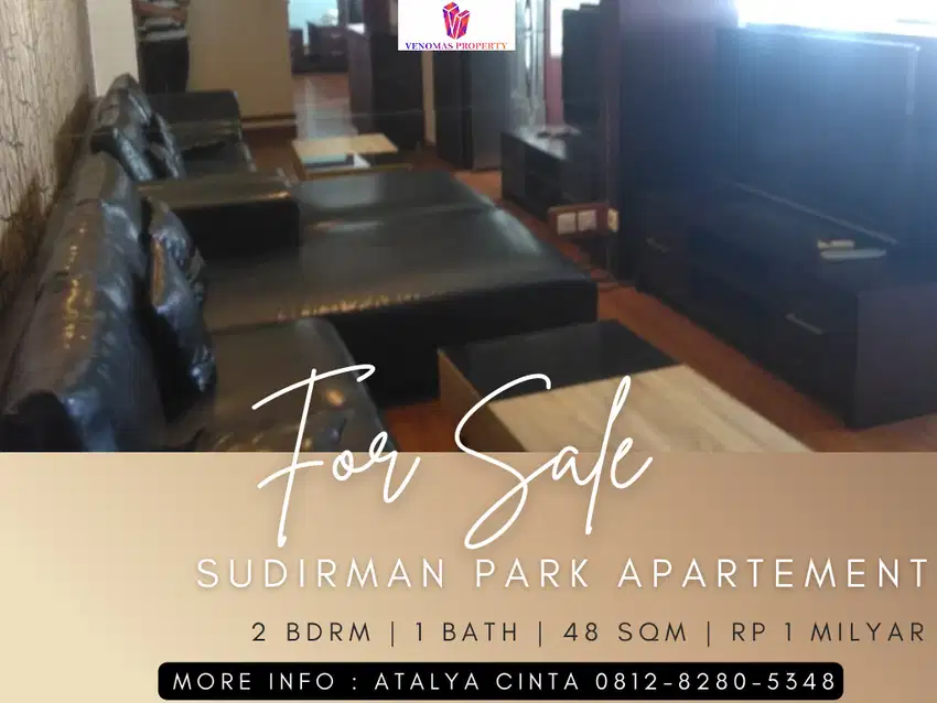 Dijual Apartement Sudirman Park High Floor 2BR Full Furnished Tower A