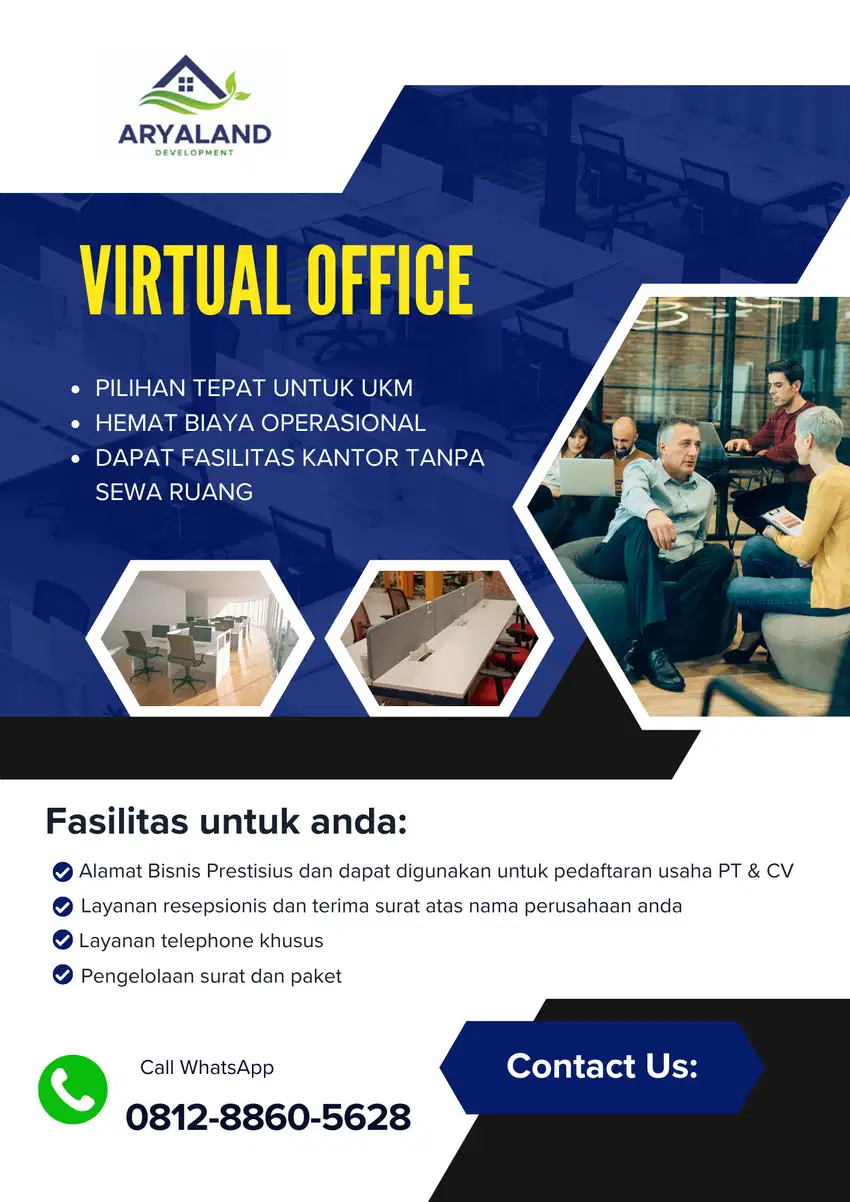 Disewakan Virtual Office di Tangerang Rp. 1.500.000,- / Tahun