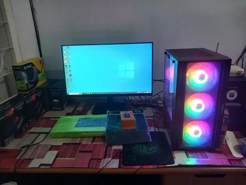 1set pc game intel core i3 12100f Ram 8gb nvme 512gb  vga 4gb ddr5