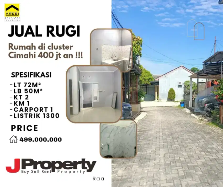 JUAL MURAH JAUH DI BAWAH PASAR RUMAH CLUSTER CIPAGERAN JARANG ADA