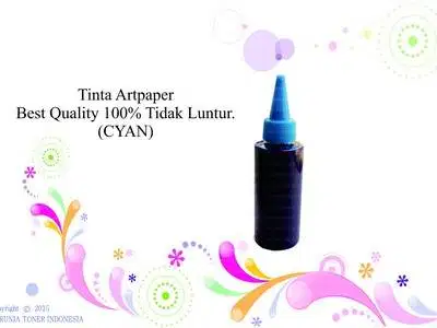 Tinta Artpaper Best Quality 100% Tidak Luntur. (CYAN) Berkualitas