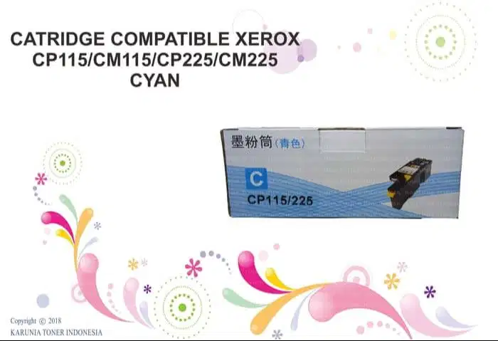CATRIDGE COMPATIBLE XEROX Cp115/CM115/CP225/CM225 CYAN Berkualitas - B
