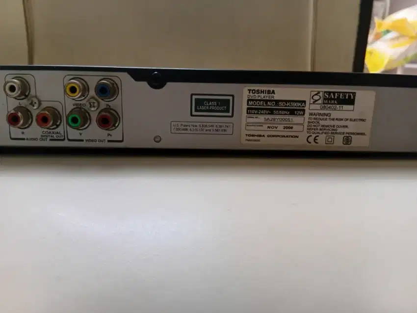DVD TOSHIBA MODEL NO : SD-K590KA