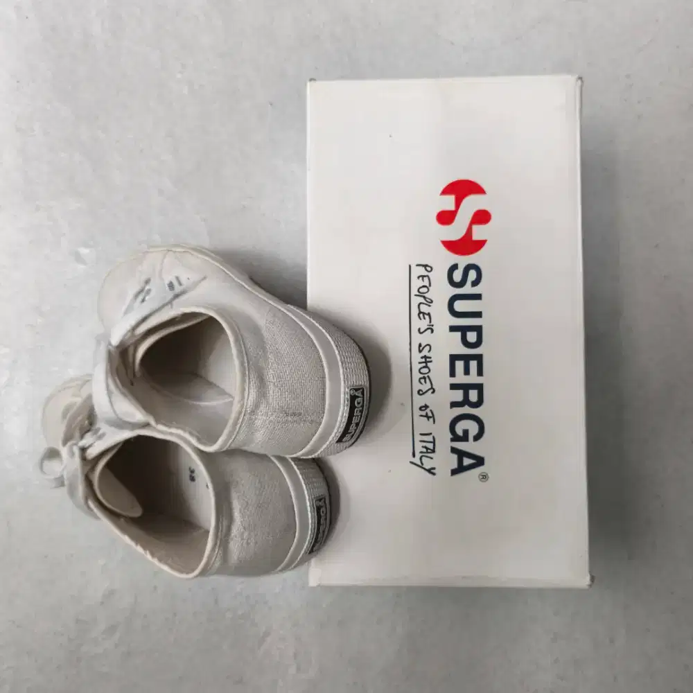 Sepatu SUPERGA COTU CLASSIC 2750 WHITE UKURAN 38