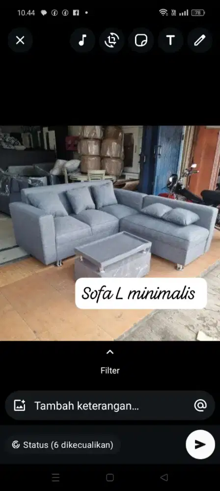 Sofa L minimalis murah