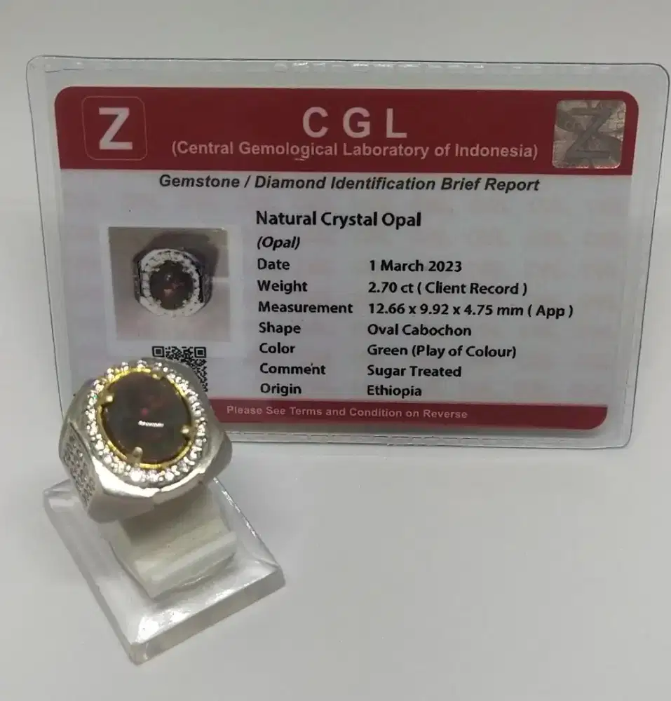 Batu Natural Crystal Opal