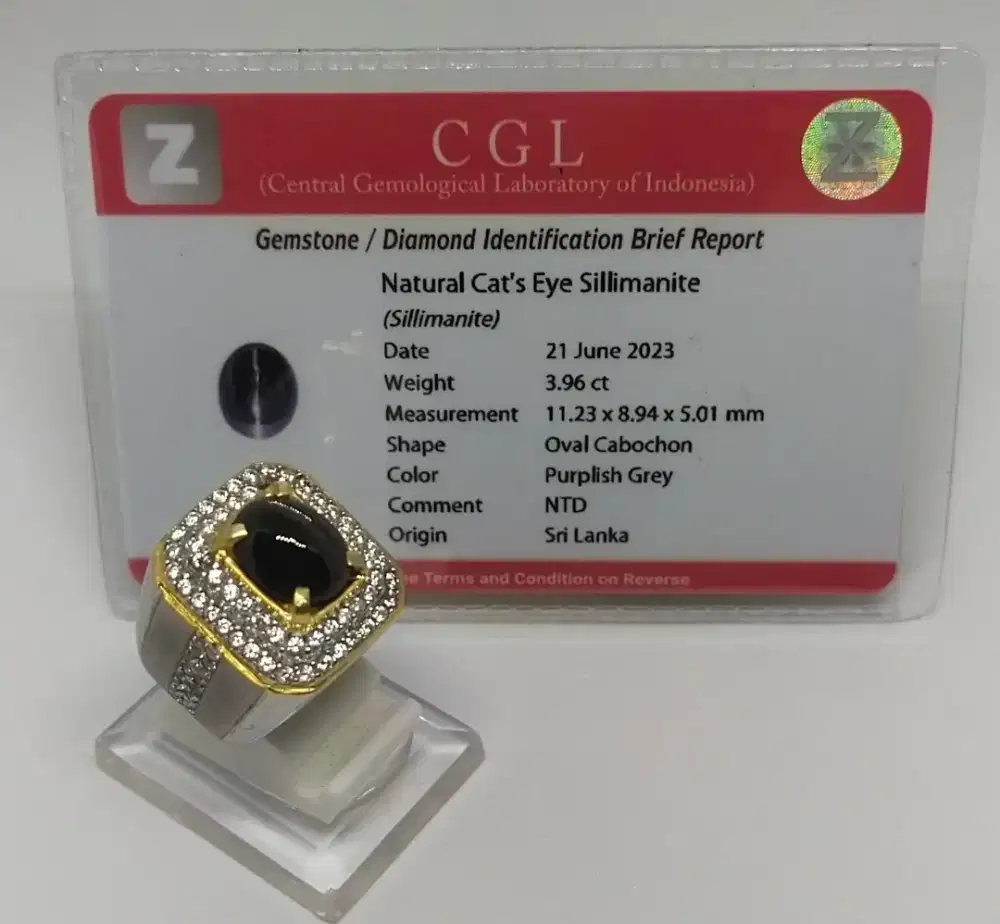 Batu Natural Cats Eye Silimanite
