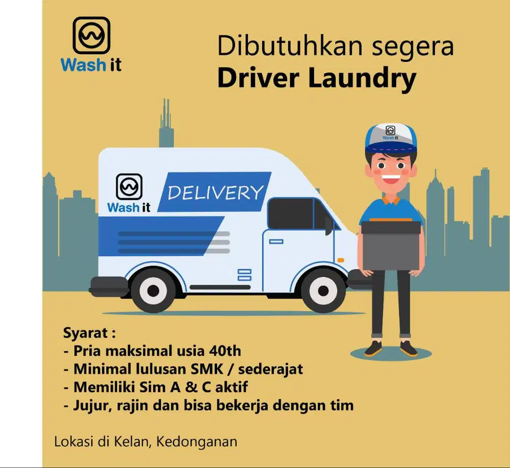 Dicari Segera Driver Laundry
