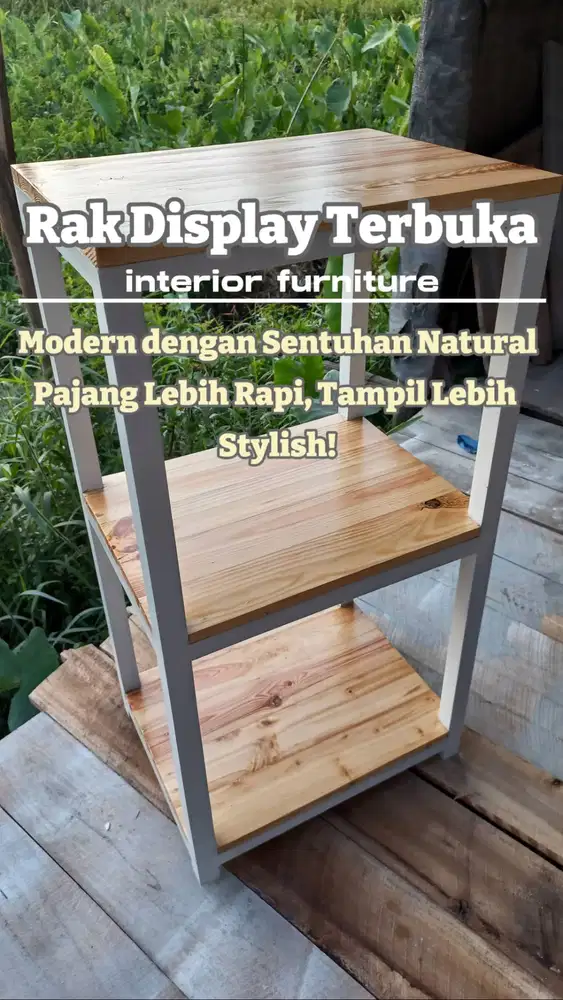 RAK TERBUKA 3 TINGKAT/RAK DISPLAY MINIMALIS