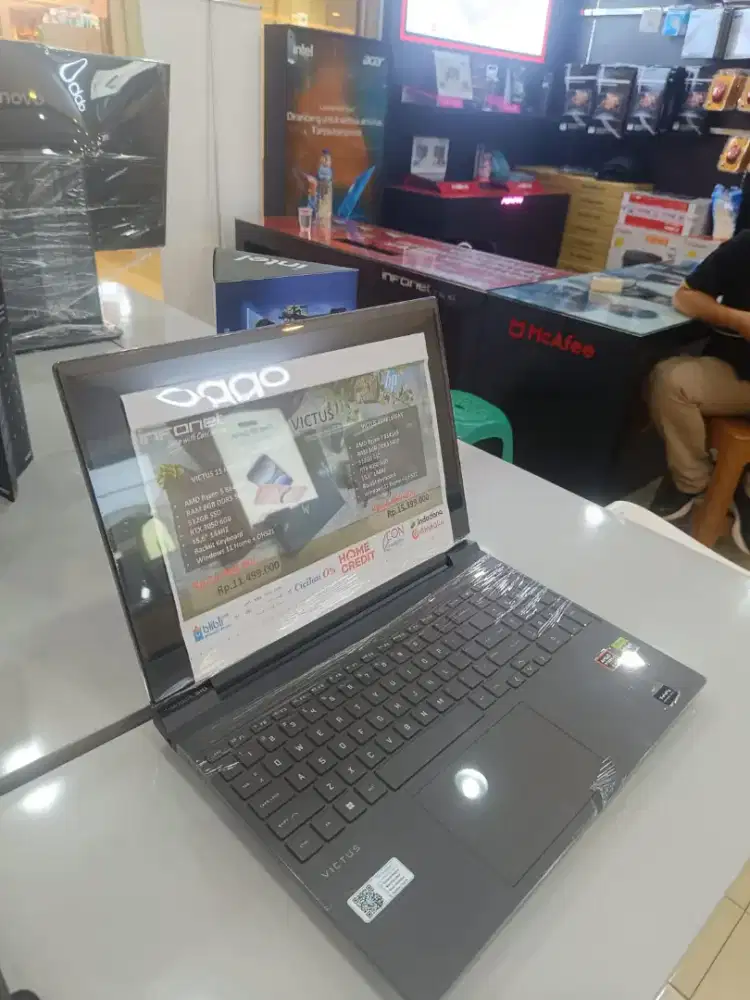 HP victus amd ryzen 7 RTX 4050 512GB resmi, cash dan cicilan ringan