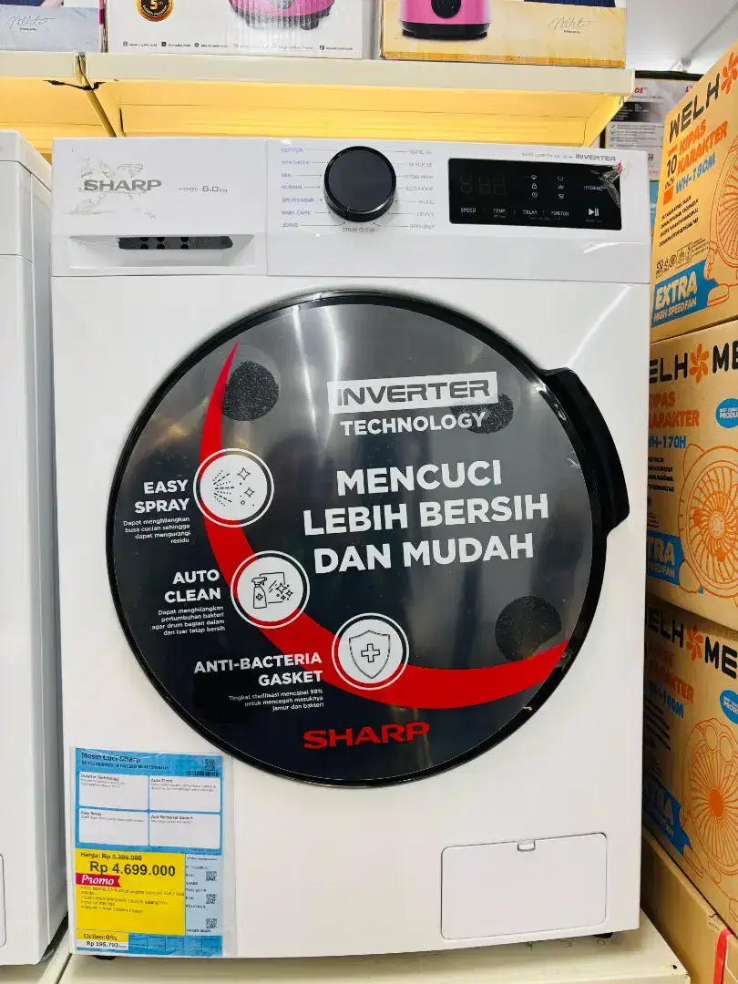 MESIN CUCI SHARP/8KG/200 WATT