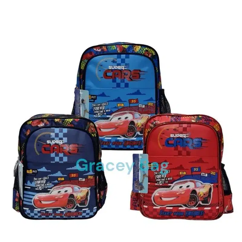 Tas ransel anak paud tk motif cars