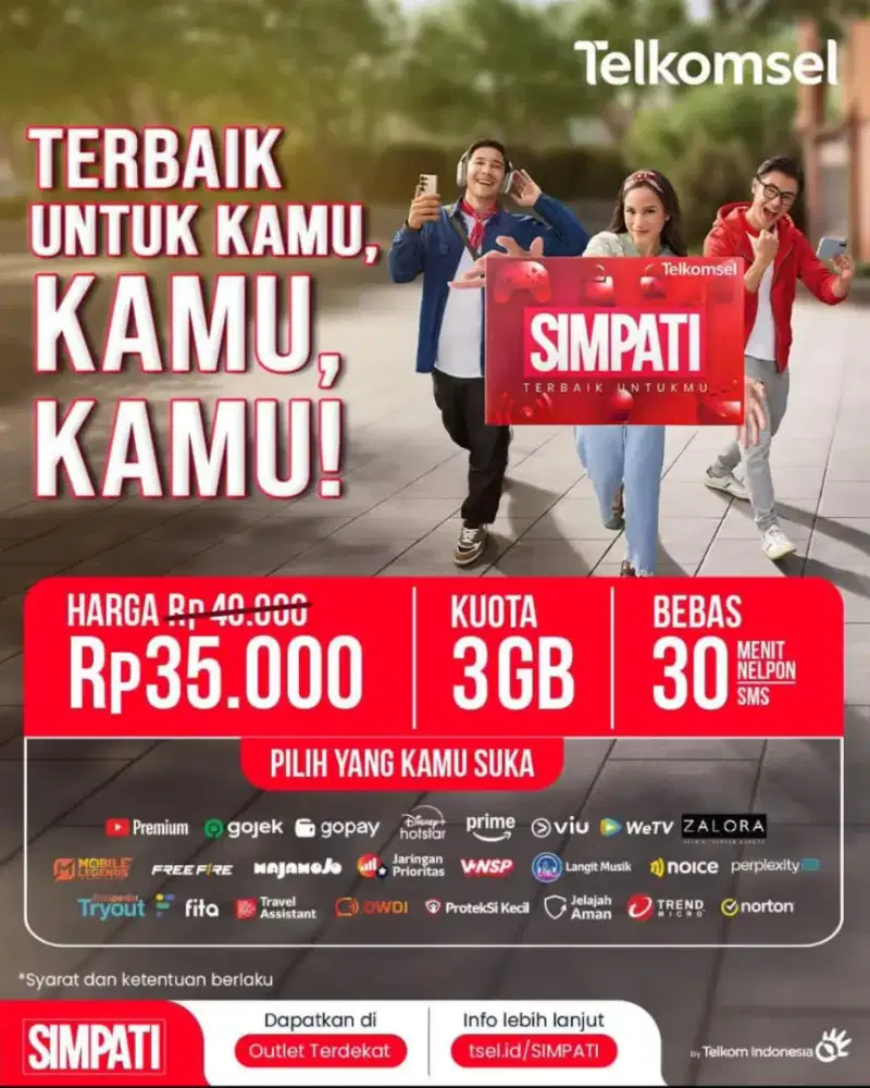 Perdana telkomsel 3gb