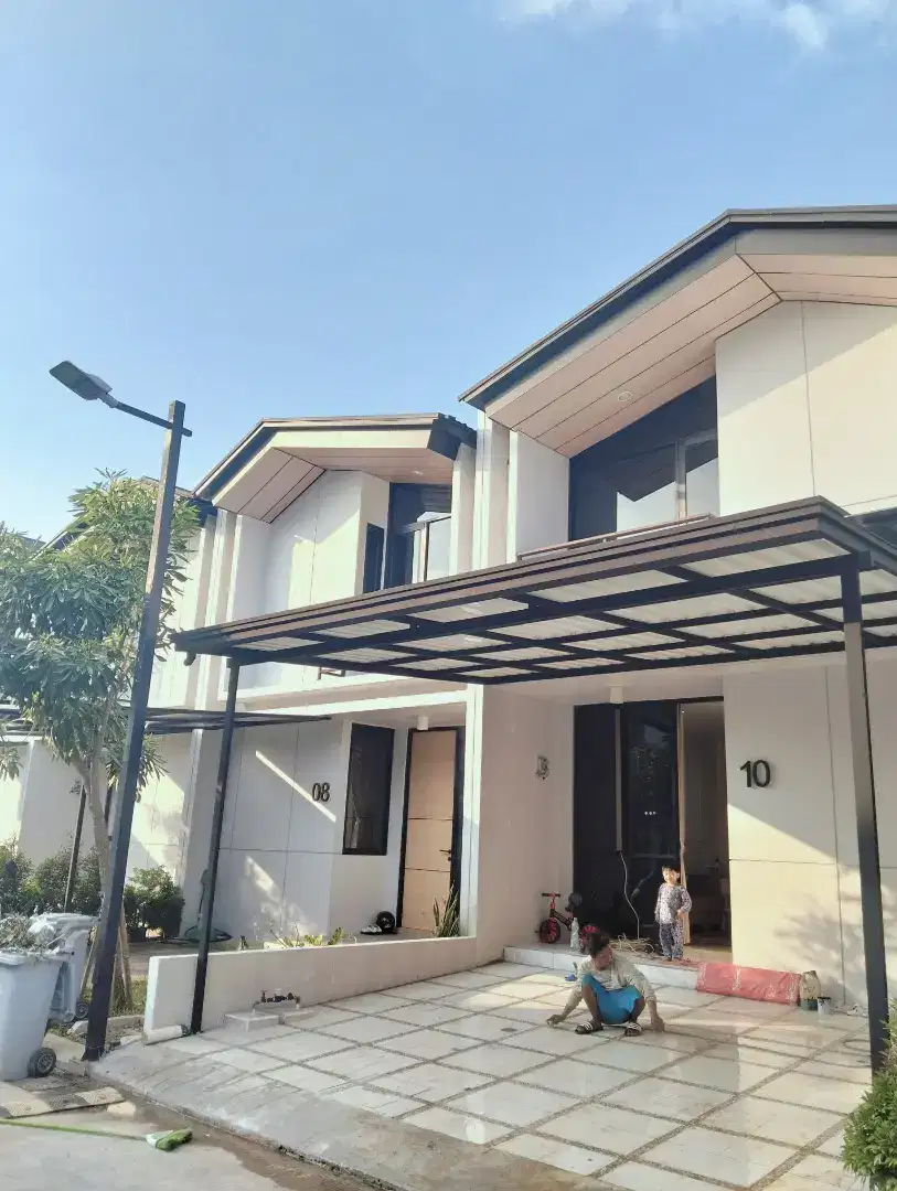Kanopi alderon double layer kombinasi talang air & profil