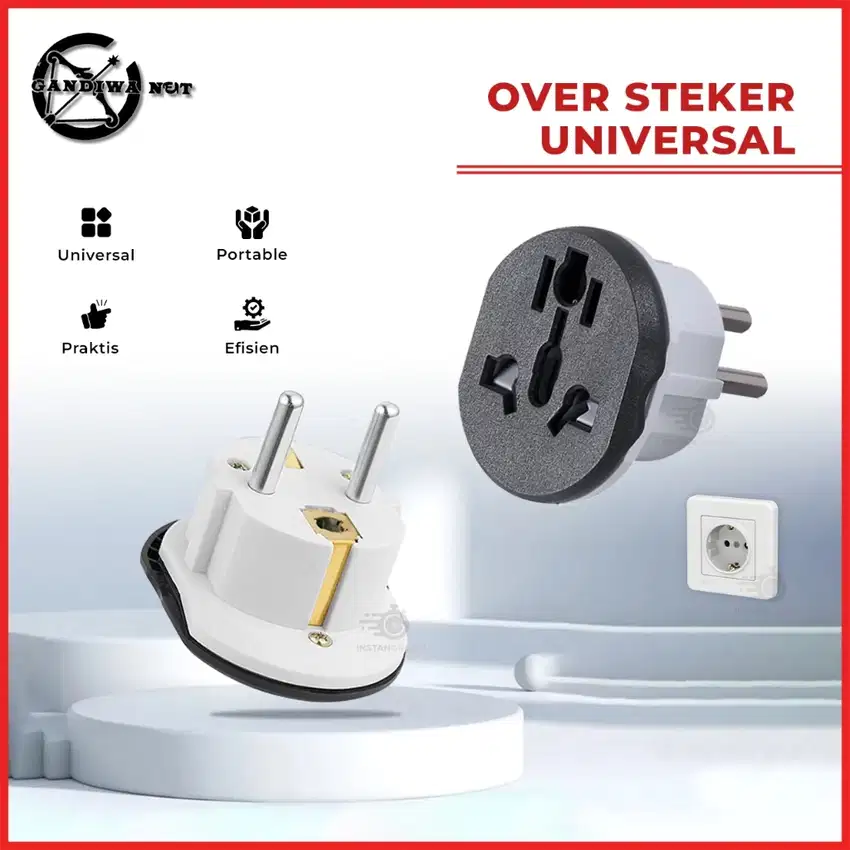 Over Steker Universal Adapter Listrik Plug Adaptor Colokan Sambungan
