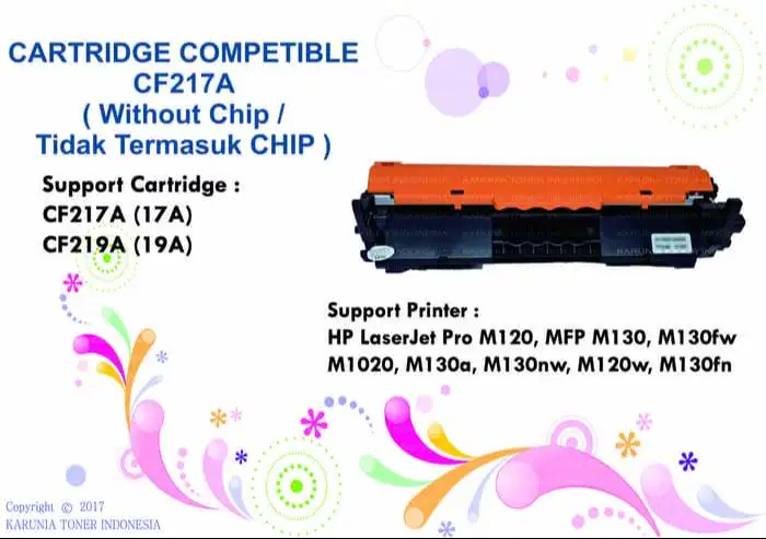 Cartridge Toner Compatible CF217A 17A HP LaserJet M130a M130nw M102w
